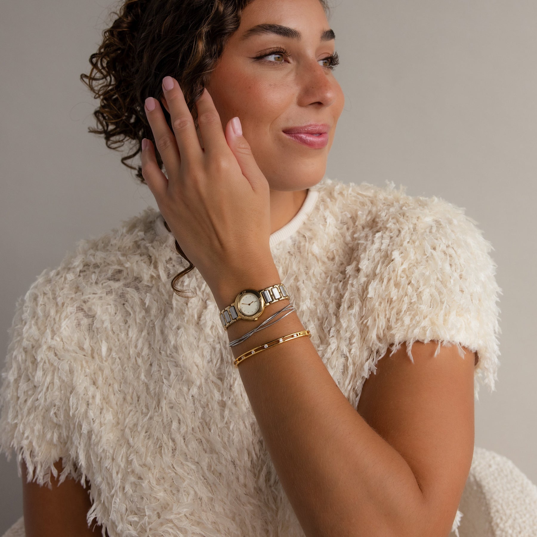 Pulseira de diamante de renda
