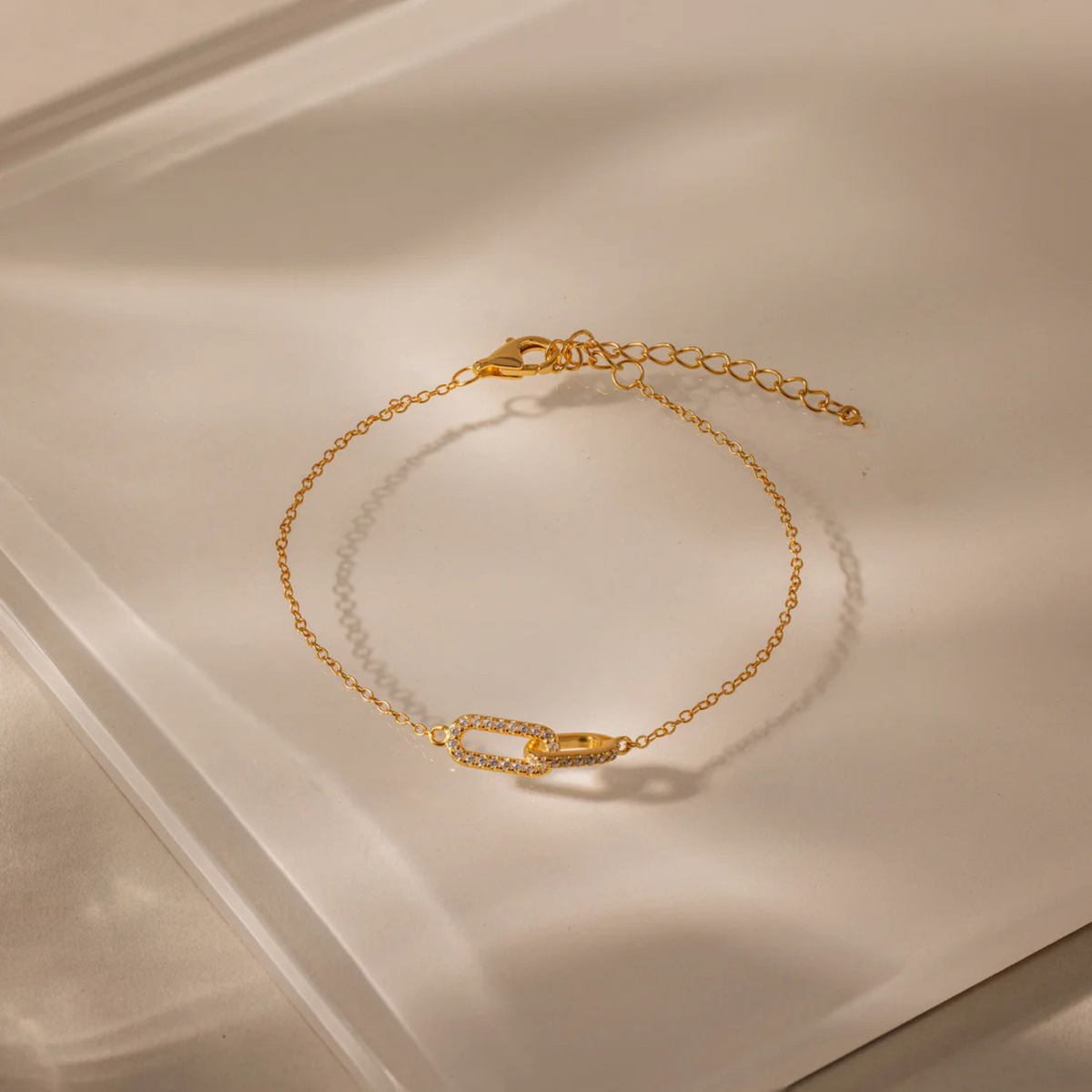 Pulseira com pingente Duo Pave Link