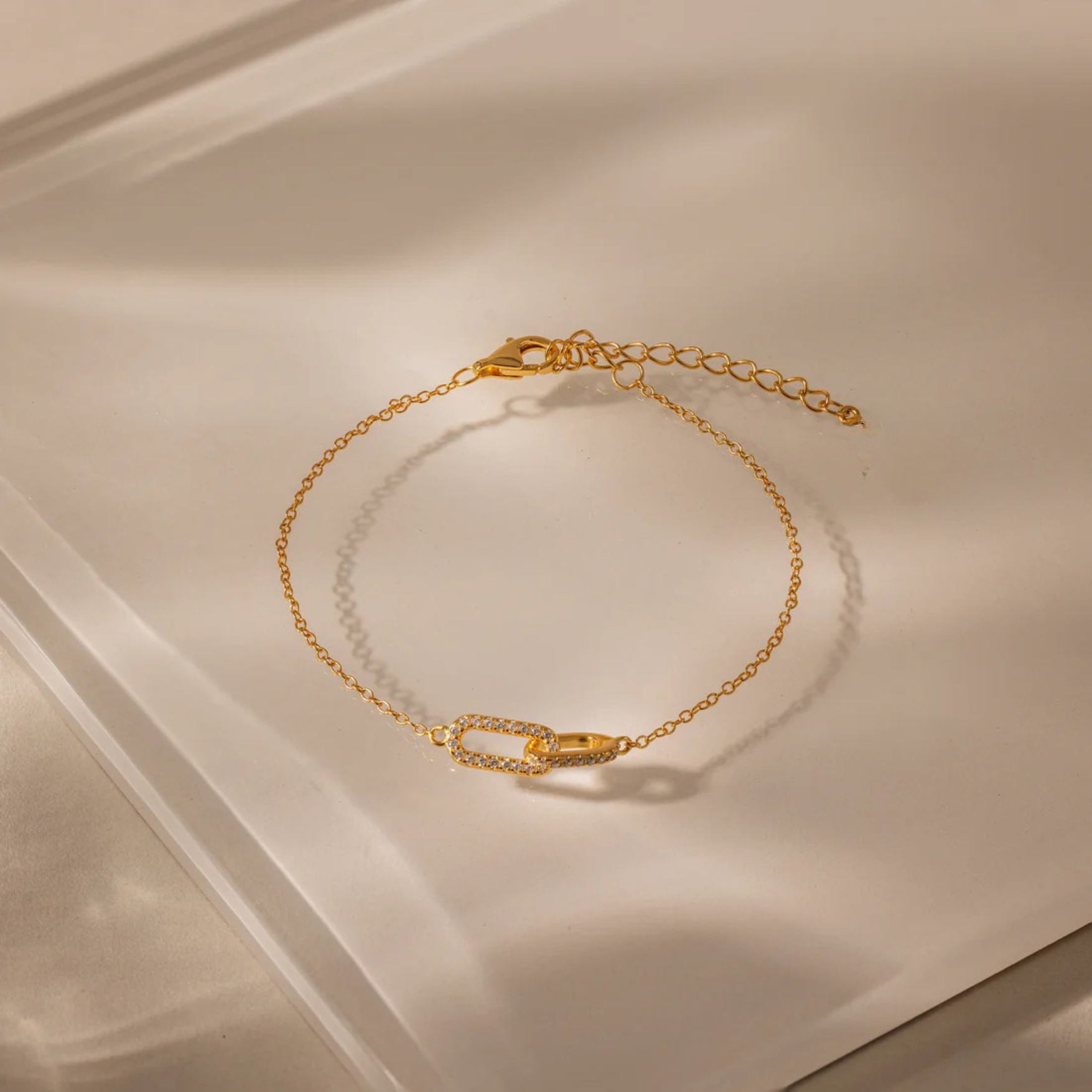 Pulseira com pingente Duo Pave Link