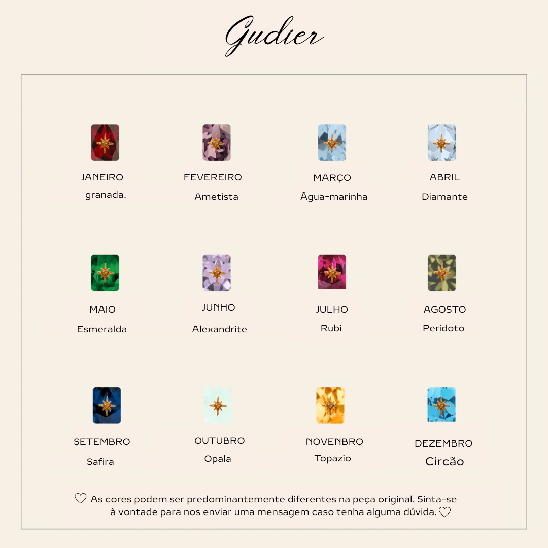 Colar com Pedras do Signo da Estrela do Norte