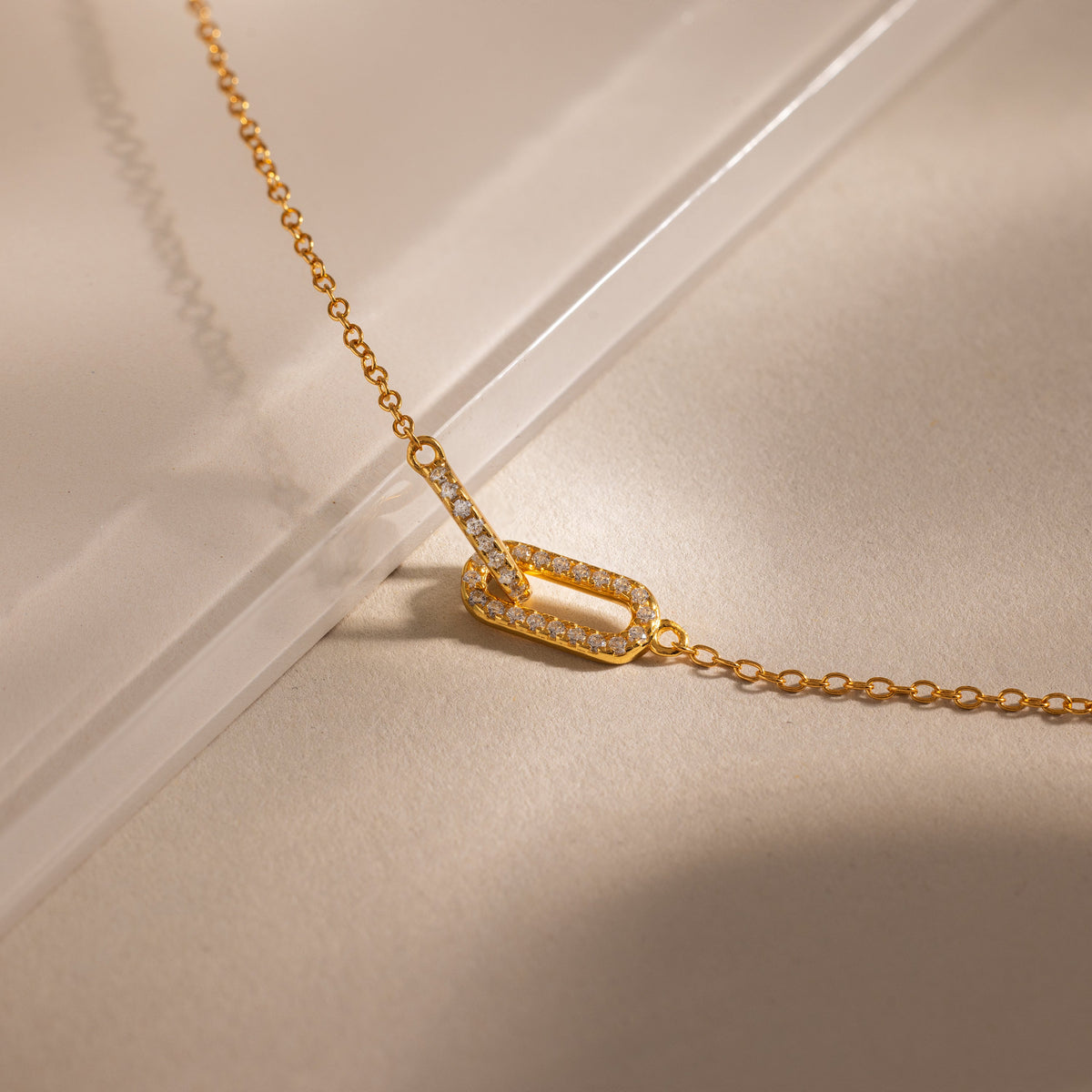 Pulseira com pingente Duo Pave Link