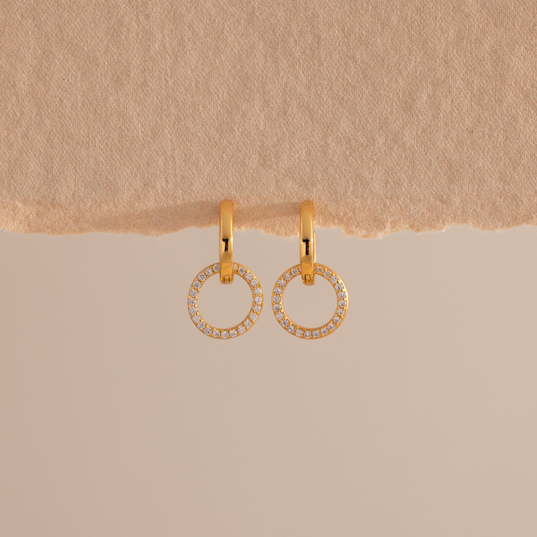 Brincos Duo Delicado Pave