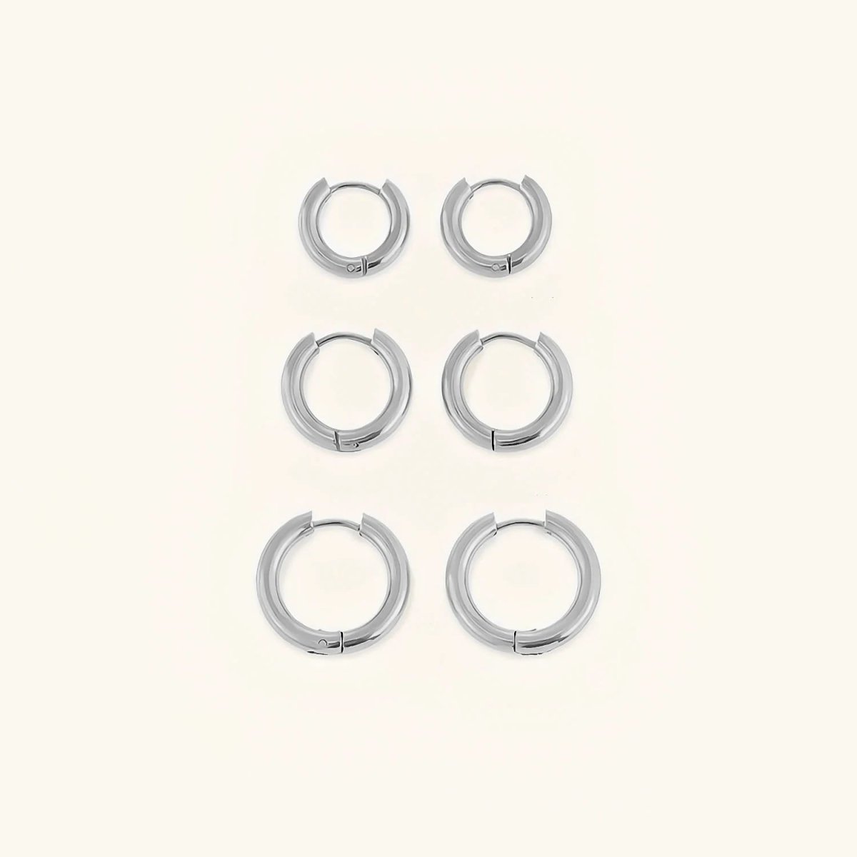 Brinco Trio de Argolas Banhado em Ouro 18K