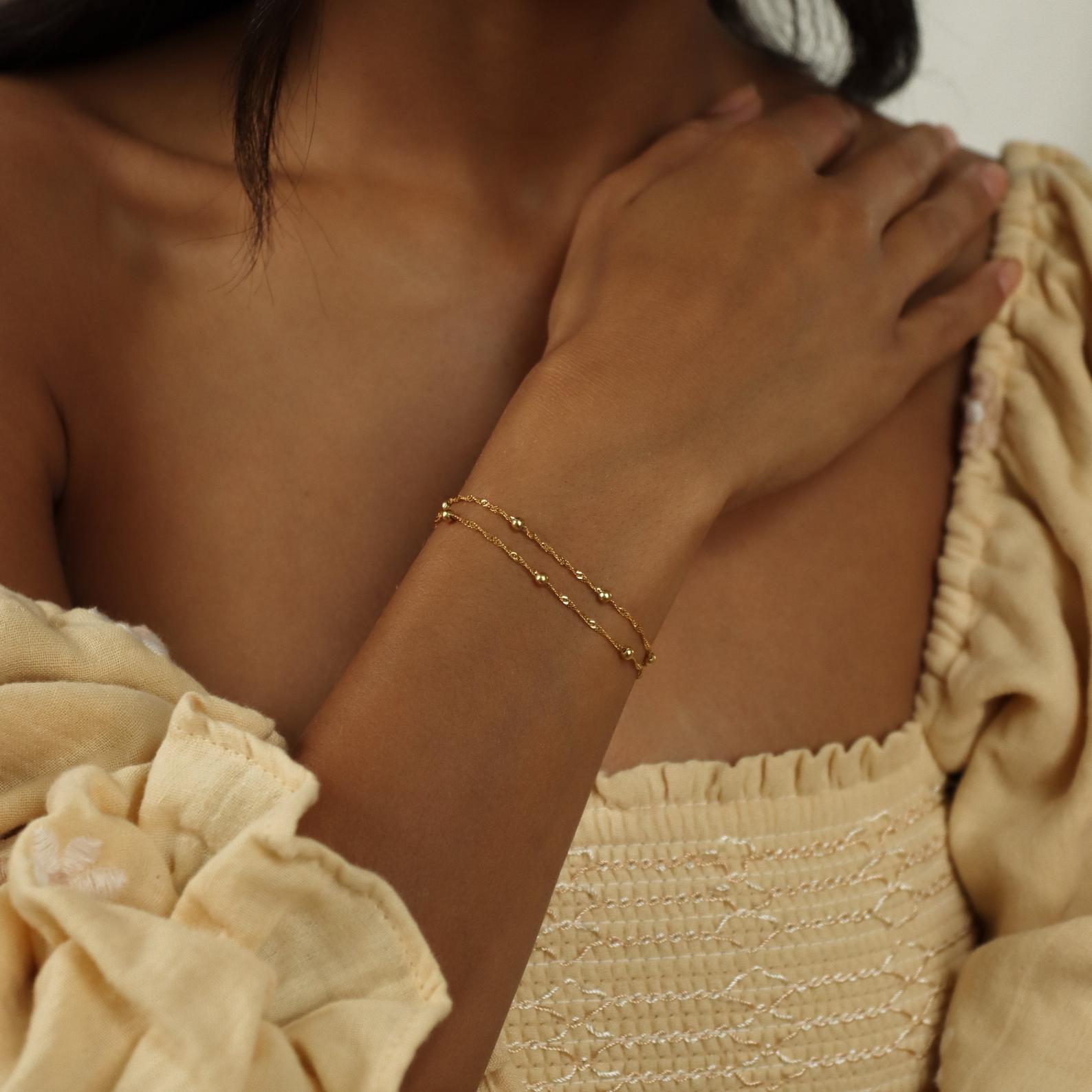 Pulseira Dupla de Correntes