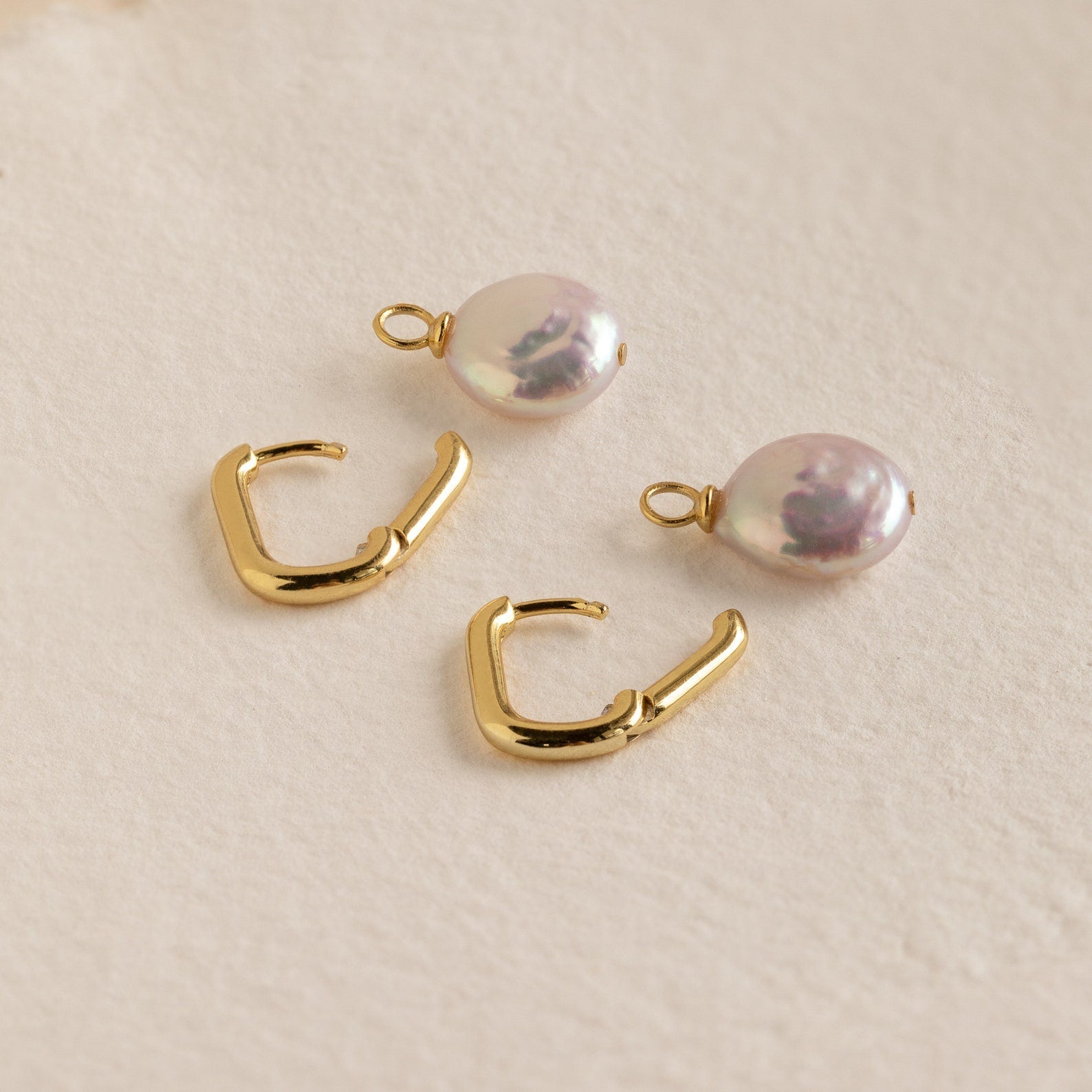 brincos de argola Pearl Hoop