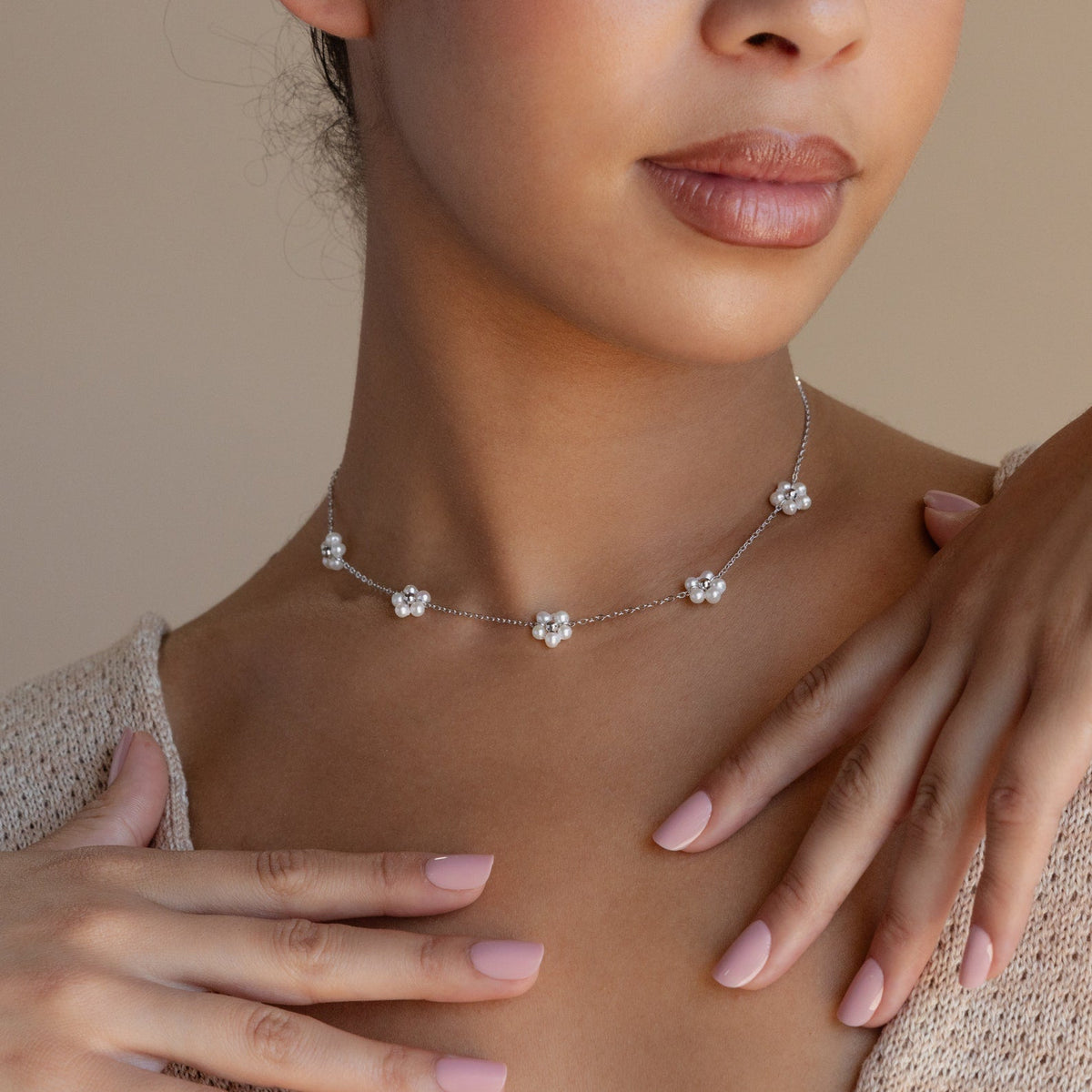 Colar Estação Pérola Flor