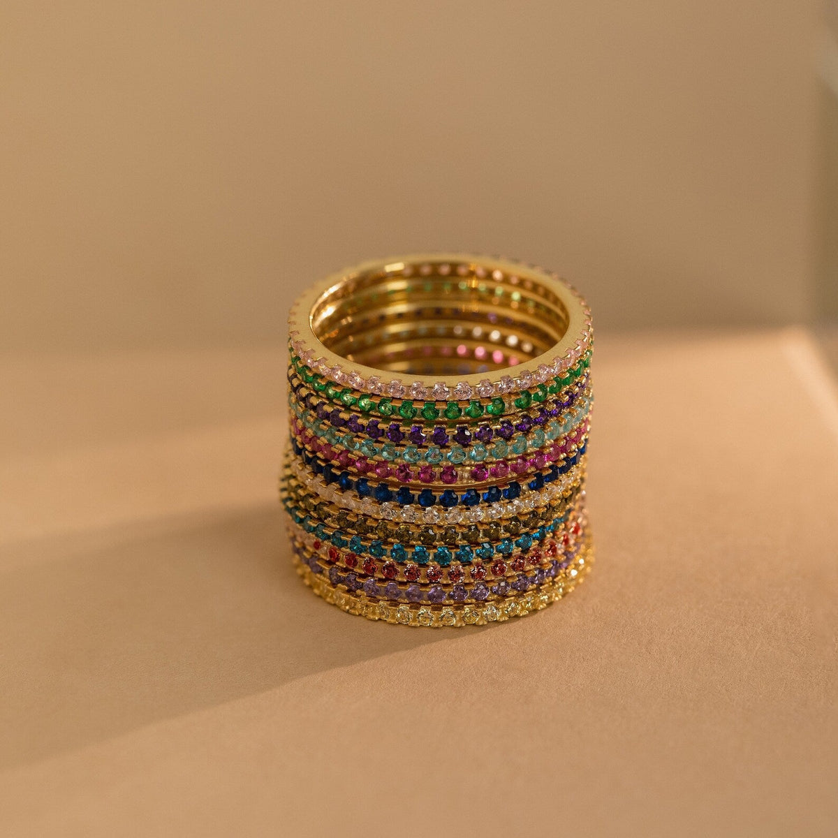 Anel de pedra de nascimento Eternity