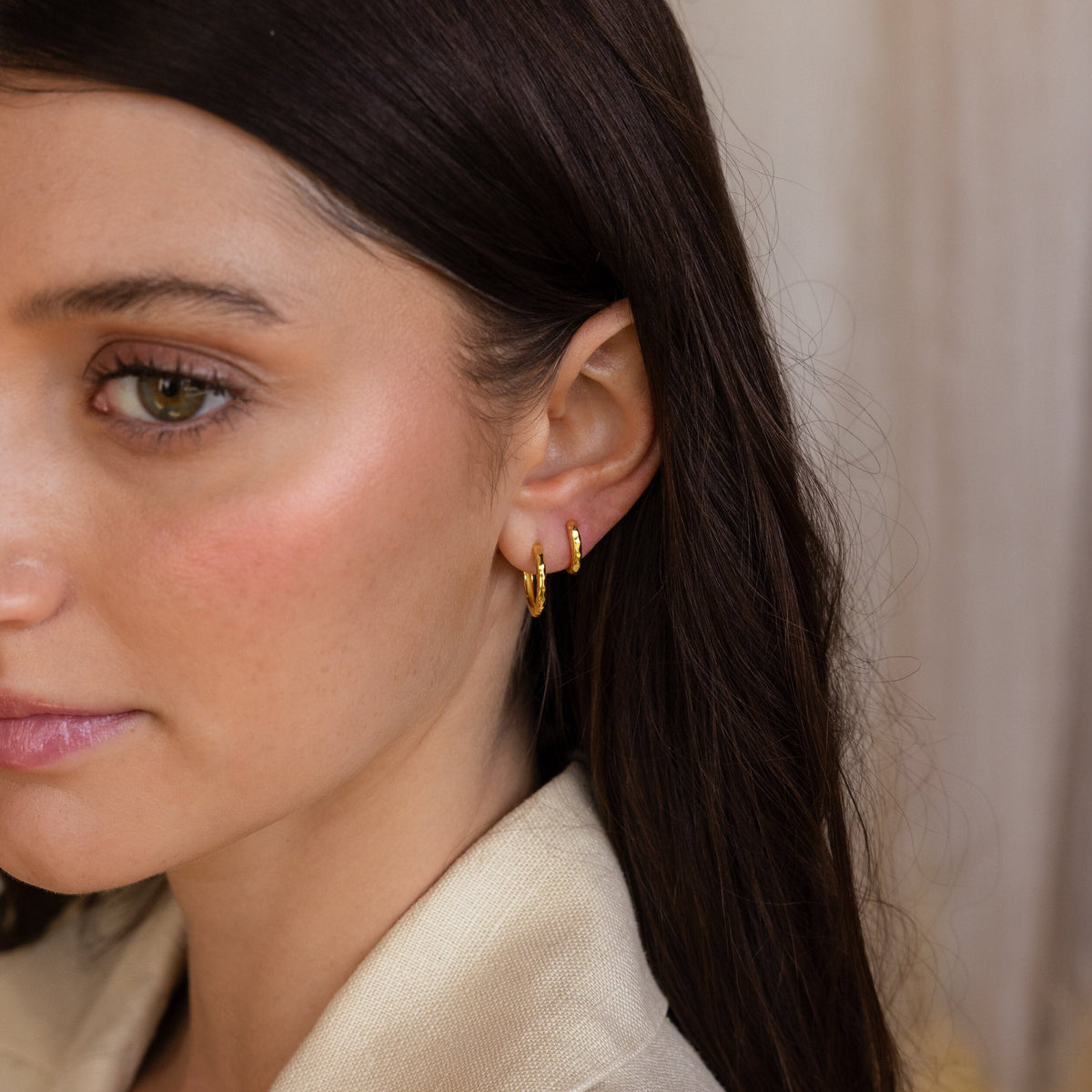 Conjunto de Mini Aros Martelados