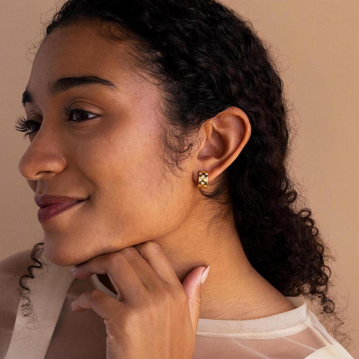 Brincos xadrez pavê