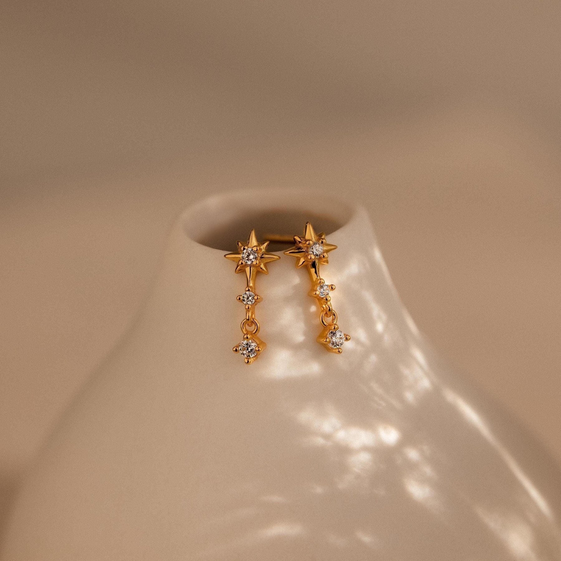 Brincos com Diamante estelar