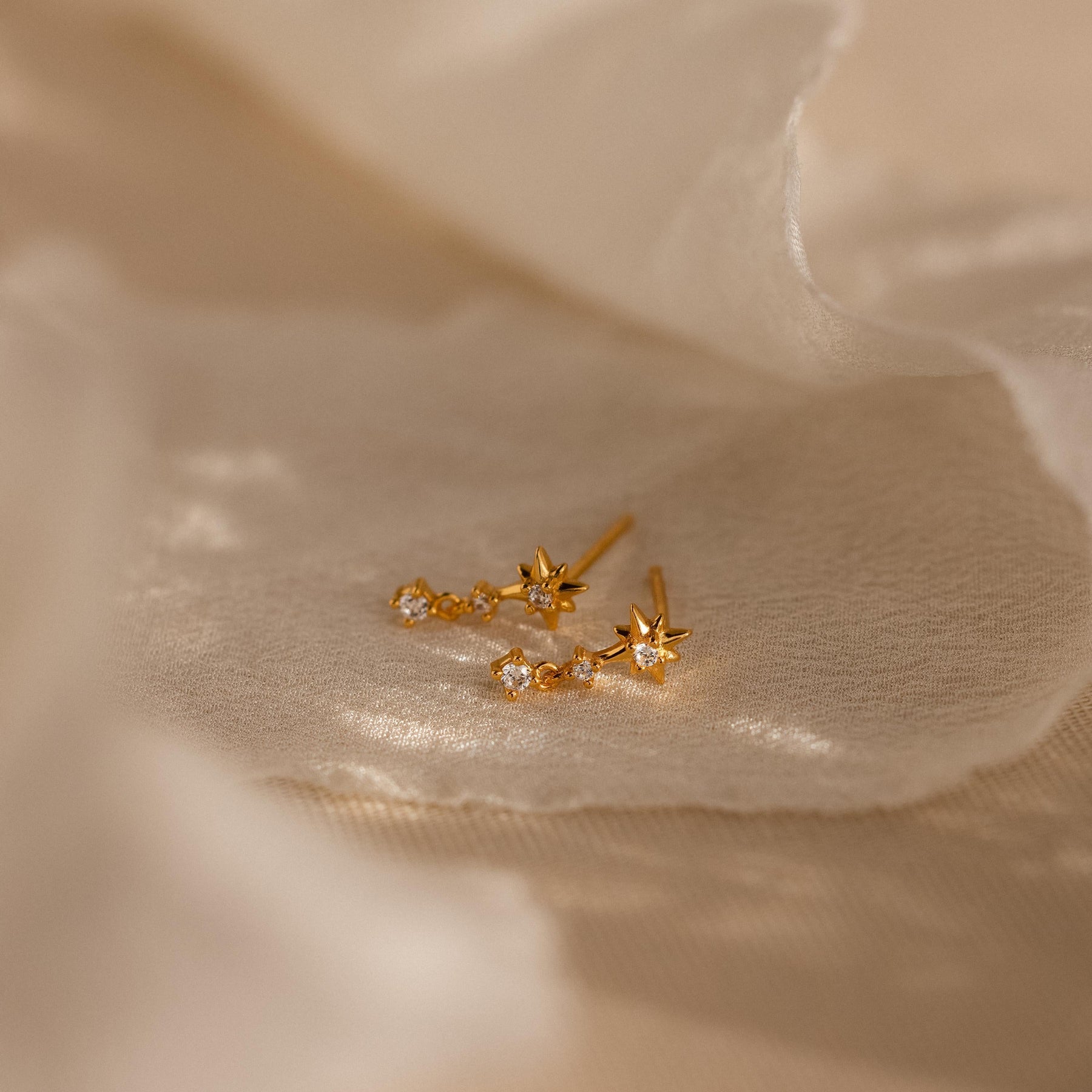 Brincos com Diamante estelar