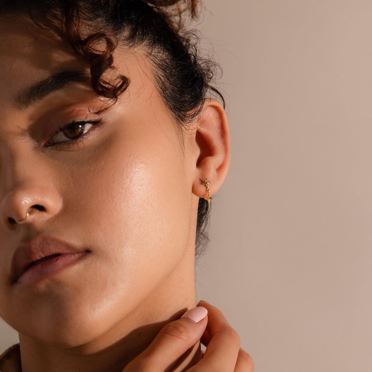 Bricos de Pressão com Pingente de Estrela