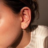 Conjunto de brincos de diamante