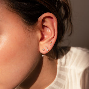 Conjunto de brincos de diamante