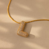 Colar de letras Pave Puff