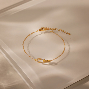 Pulseira com pingente Duo Pave Link