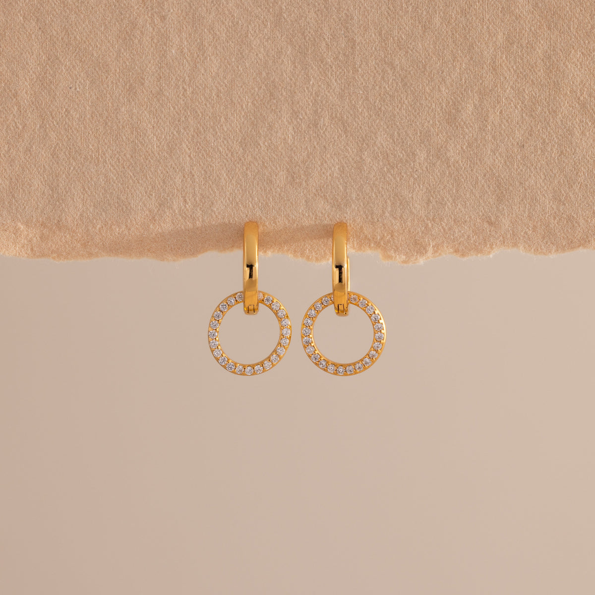Brincos Duo Delicado Pave
