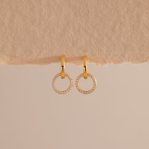Brincos Duo Delicado Pave