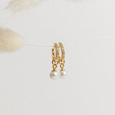 brincos Pave Pearl