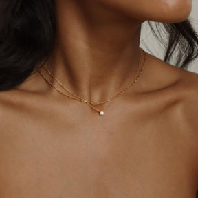 Colar de diamante delicado