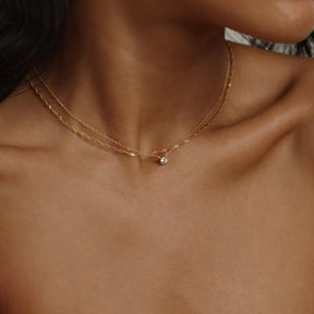Colar de diamante delicado