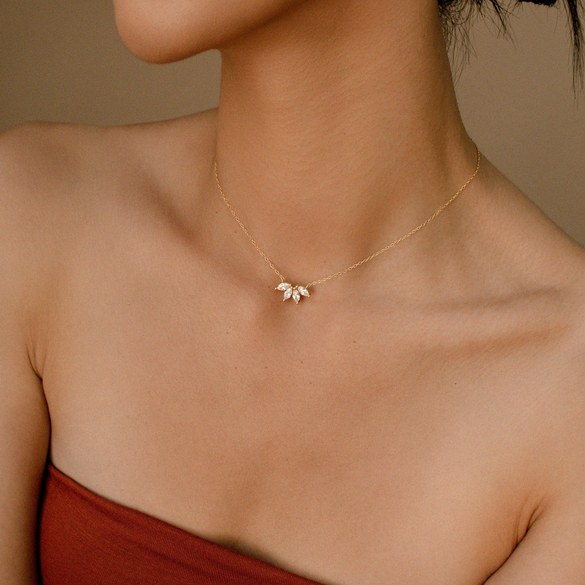 Colar de diamantes Marquise