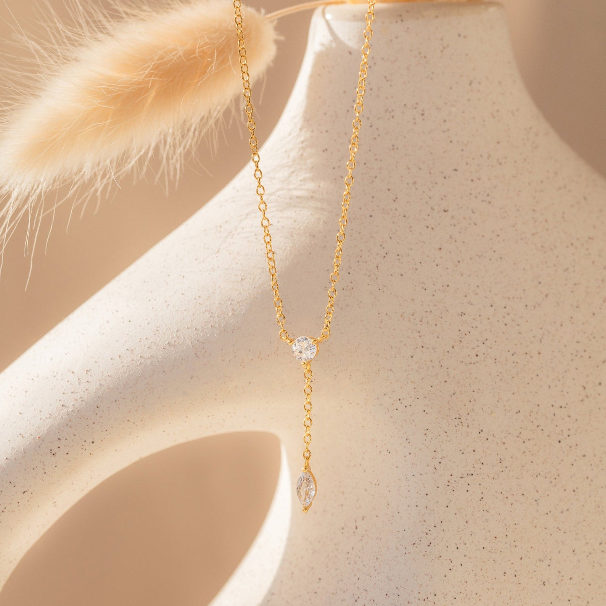 Colar Lariat de Diamante Leena