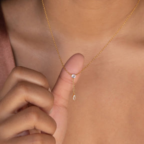 Colar Lariat de Diamante Leena