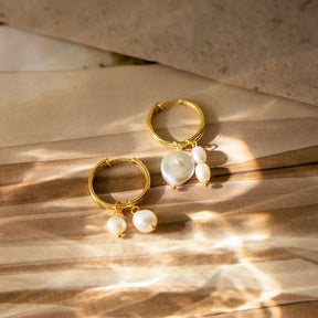 Conjunto de brincos de pérola
