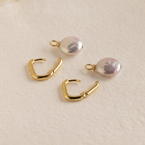 brincos de argola Pearl Hoop