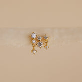 conjunto de 3 brincos de diamante