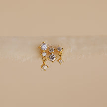 conjunto de 3 brincos de diamante