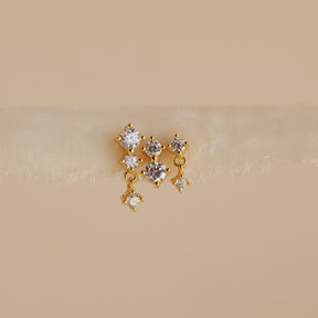 conjunto de 3 brincos de diamante