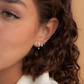 conjunto de 3 brincos de diamante