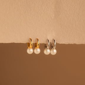 Brincos com gota de pérola