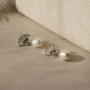 Brincos de pérolas Art Déco
