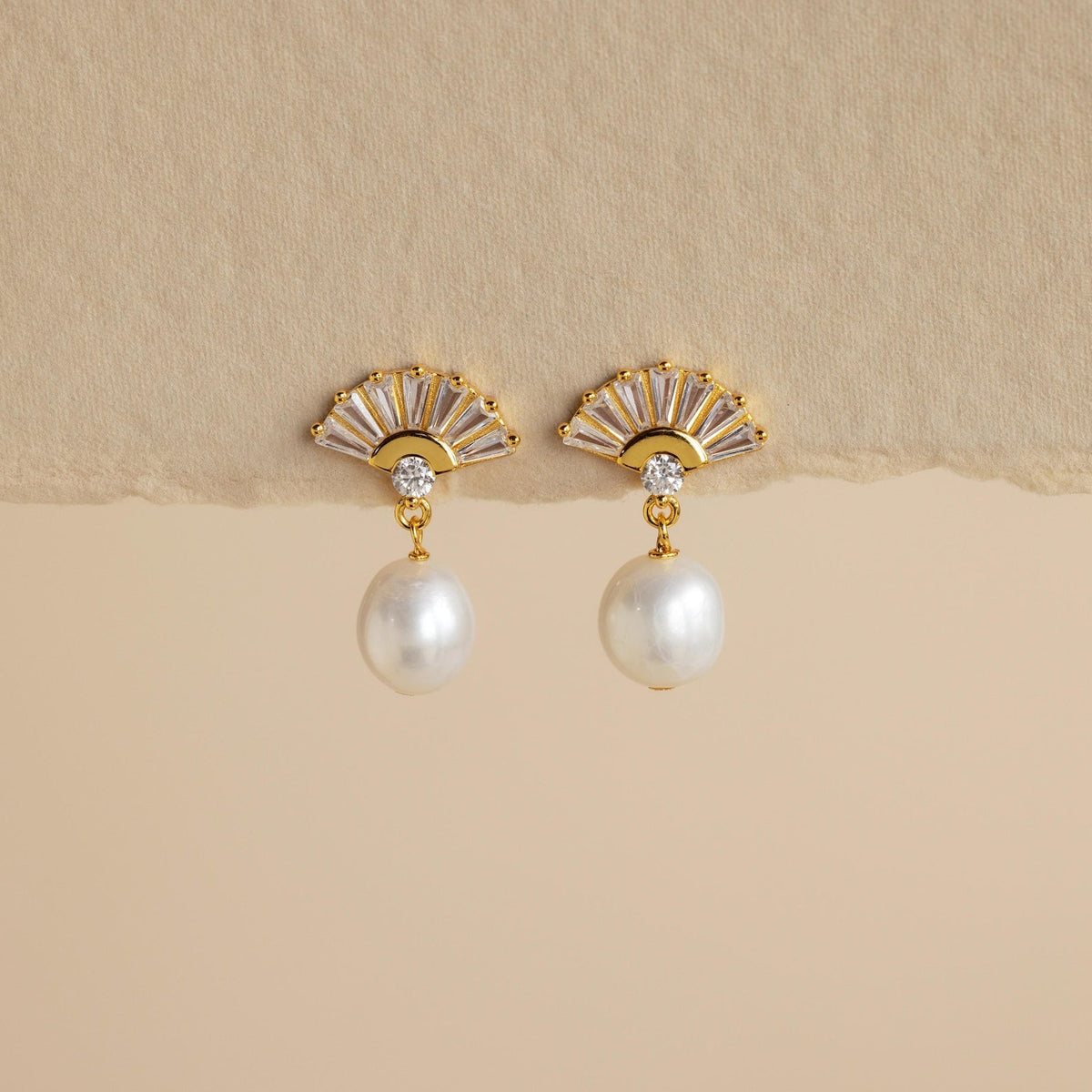 Brincos de pérolas Art Déco