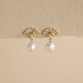Brincos de pérolas Art Déco