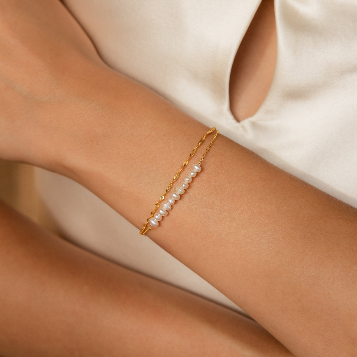 Pulseira Duo Pearl Twist