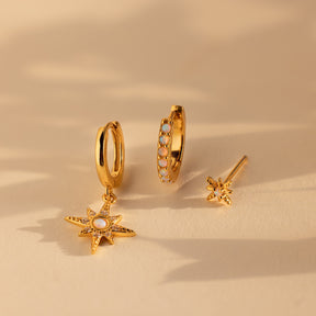 Conjunto de brincos estelar