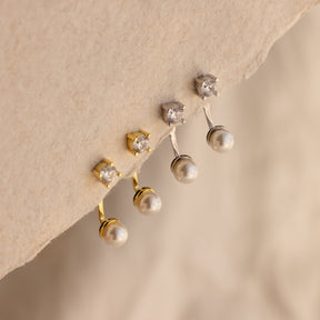 Casacos de orelha de pérola de diamante