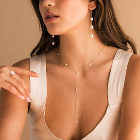 Colar Lariat Pearl Station