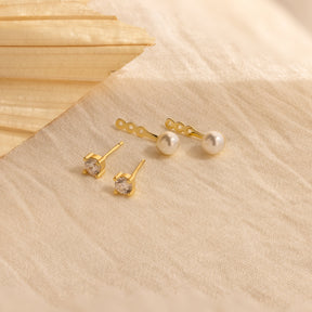 Casacos de orelha de pérola de diamante