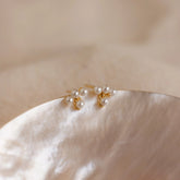 Brincos pendentes Pearl Cluster