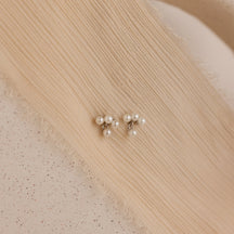 Brincos pendentes Pearl Cluster