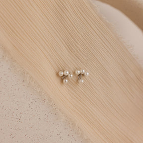 Brincos pendentes Pearl Cluster