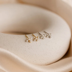 Brincos pendentes Pearl Cluster