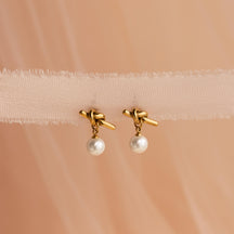 Brincos de Pérolas Love Knot