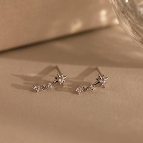 Brincos com Diamante estelar