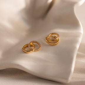 Brincos Duo Delicado Pave